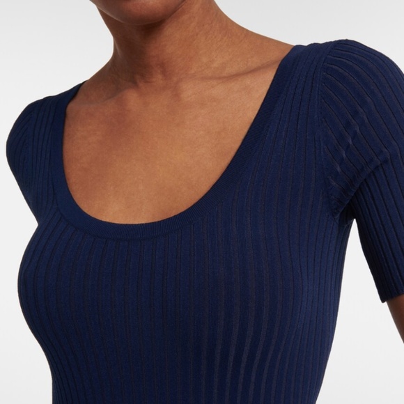 Live The Process Dresses & Skirts - Live The Process – Zena Ribbed-Knit Tennis Minidress Navy XS